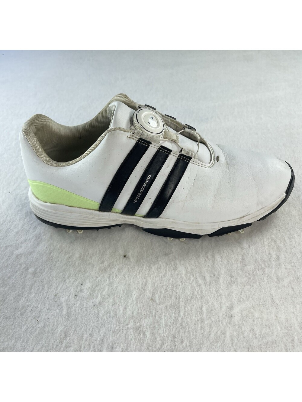 Adidas BOA Men's Spiked Golf Shoes Bounce Leather White/Black Size 6 1/2 - Picture 6 of 11